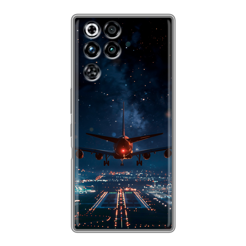 Силиконовый чехол на ZTE Nubia RedMagic 11 Pro с принтом самолет Силиконовый чехол на ZTE Nubia RedMagic 11 Pro с принтом самолет
