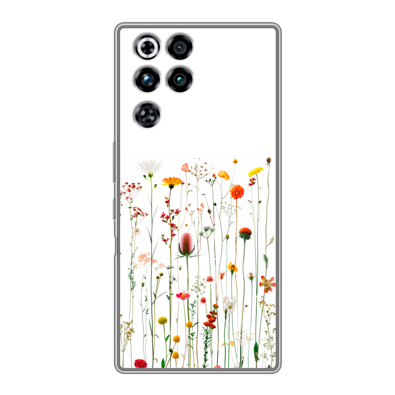Силиконовый чехол на ZTE Nubia RedMagic 11 Pro с принтом цветы Силиконовый чехол на ZTE Nubia RedMagic 11 Pro с принтом цветы