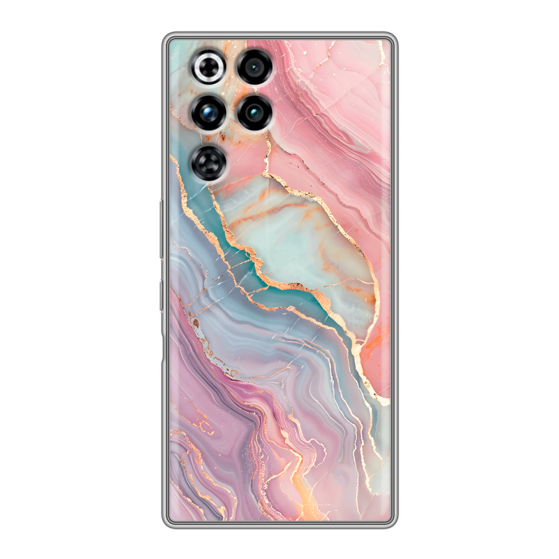 Силиконовый чехол на ZTE Nubia RedMagic 11 Pro с принтом розовый мрамор Силиконовый чехол на ZTE Nubia RedMagic 11 Pro с принтом розовый мрамор