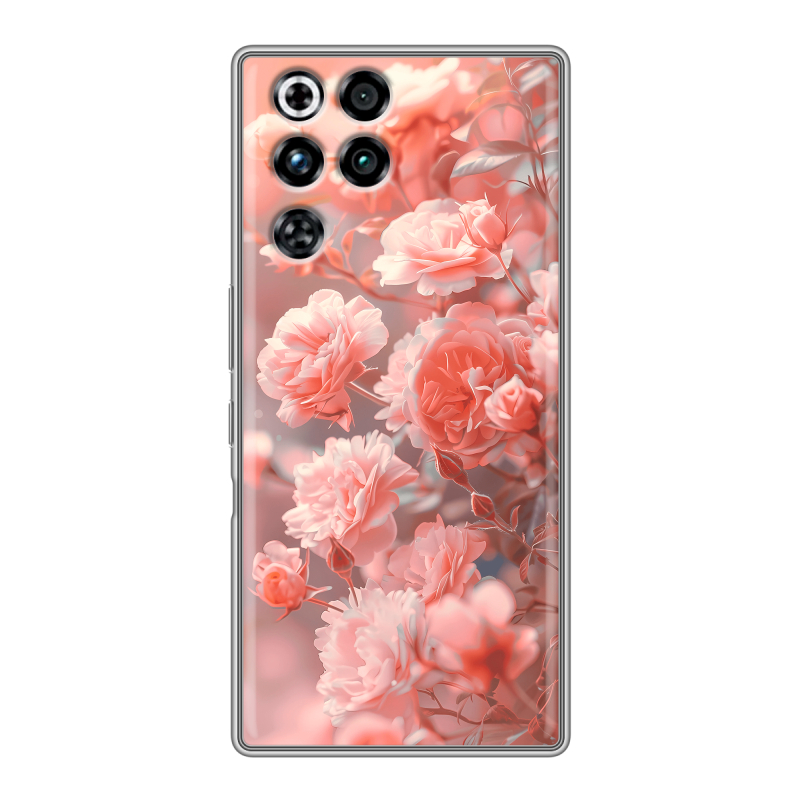 Силиконовый чехол на ZTE Nubia RedMagic 11 Pro с принтом Розы цветы Силиконовый чехол на ZTE Nubia RedMagic 11 Pro с принтом Розы цветы