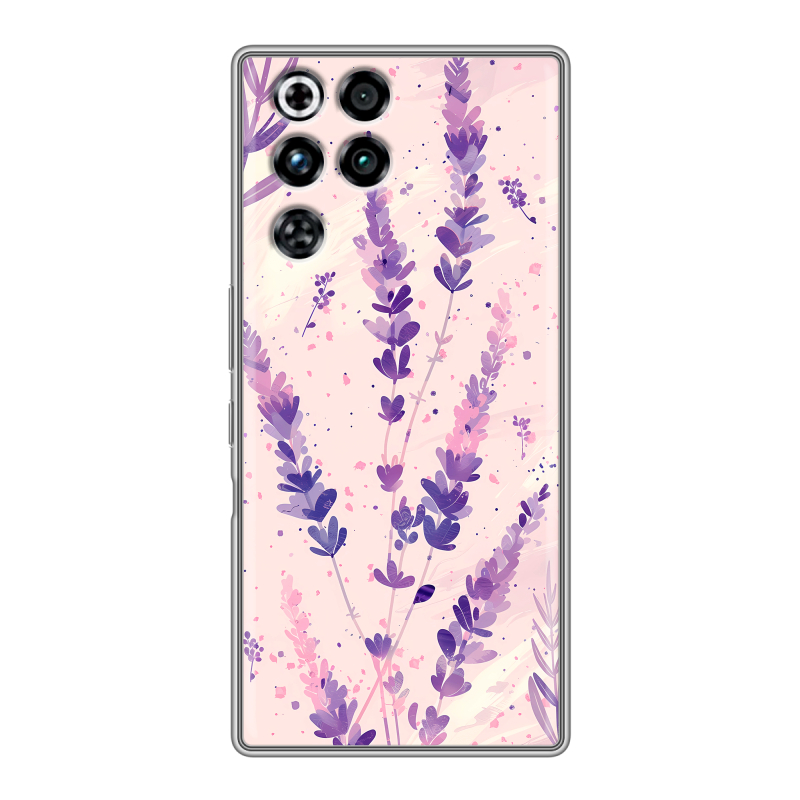 Силиконовый чехол на ZTE Nubia RedMagic 11 Pro с принтом цветы лаванда Силиконовый чехол на ZTE Nubia RedMagic 11 Pro с принтом цветы лаванда