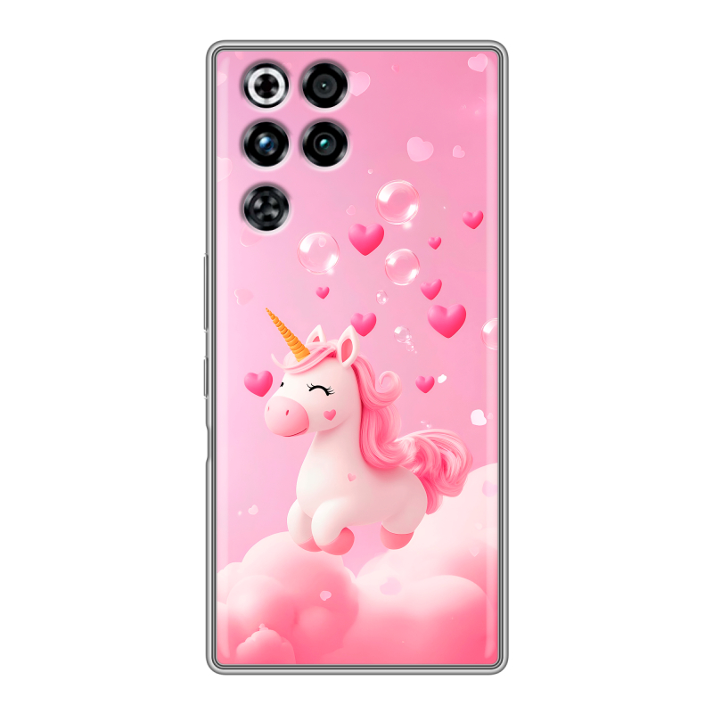 Силиконовый чехол на ZTE Nubia RedMagic 11 Pro с принтом Единорог Силиконовый чехол на ZTE Nubia RedMagic 11 Pro с принтом Единорог