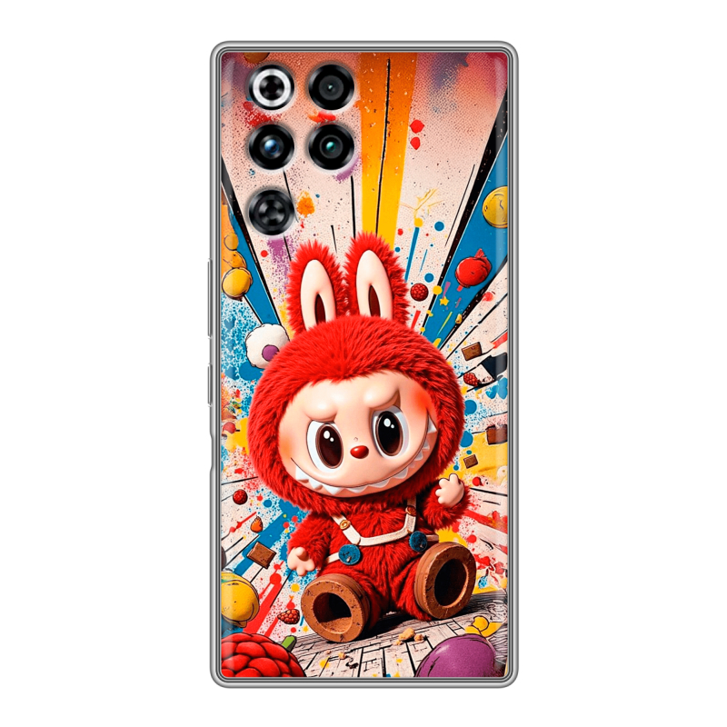 Силиконовый чехол на ZTE Nubia RedMagic 11 Pro с принтом Labubu Лабубу Силиконовый чехол на ZTE Nubia RedMagic 11 Pro с принтом Labubu Лабубу