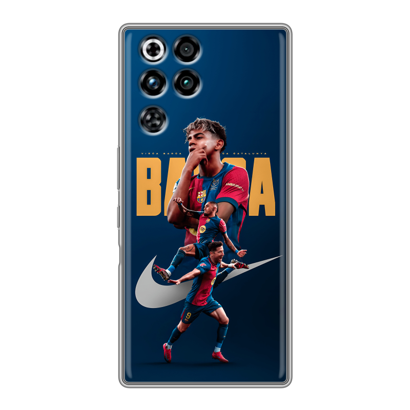 Силиконовый чехол на ZTE Nubia RedMagic 11 Pro с принтом Барселона Barca Yamal Силиконовый чехол на ZTE Nubia RedMagic 11 Pro с принтом Барселона Barca Yamal