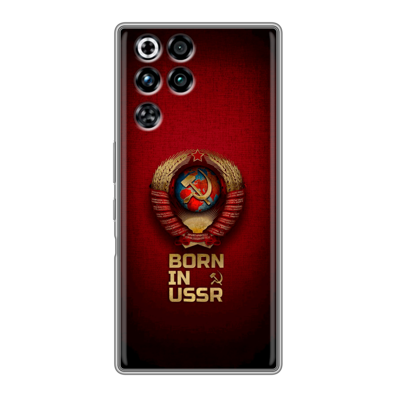 Силиконовый чехол на ZTE Nubia RedMagic 11 Pro с принтом Флаг Герб СССР Силиконовый чехол на ZTE Nubia RedMagic 11 Pro с принтом Флаг Герб СССР