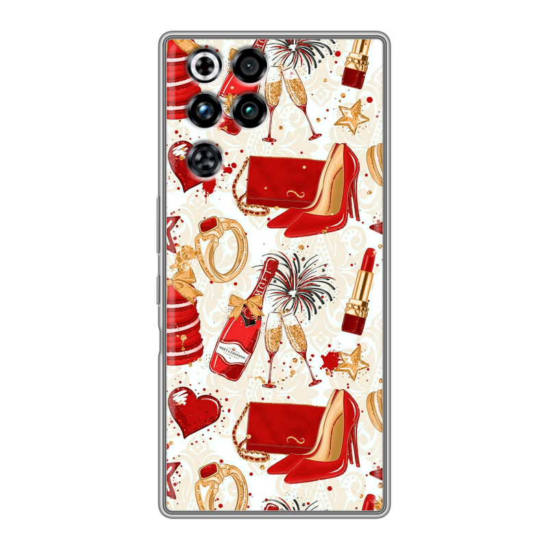 Силиконовый чехол на ZTE Nubia RedMagic 11 Pro с принтом Новый год Силиконовый чехол на ZTE Nubia RedMagic 11 Pro с принтом Новый год