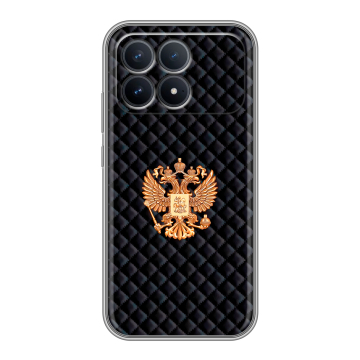 Силиконовый чехол на Poco F8 Pro с принтом Герб России принт