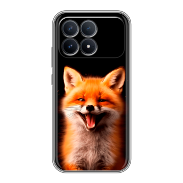 Силиконовый чехол на Poco F8 Pro с принтом Лиса