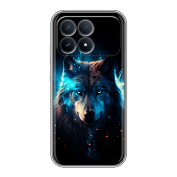 Силиконовый чехол на Poco F8 Pro с принтом Волк ночной Силиконовый чехол на Poco F8 Pro с принтом Волк ночной