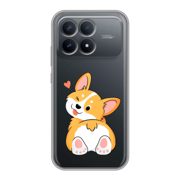Силиконовый чехол на Poco F8 Pro с принтом Корги Силиконовый чехол на Poco F8 Pro с принтом Корги