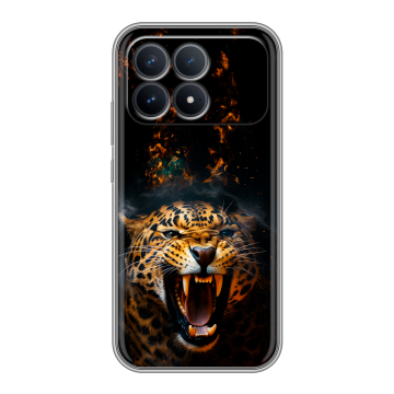 Силиконовый чехол на Poco F8 Pro с принтом Леопард Силиконовый чехол на Poco F8 Pro с принтом Леопард