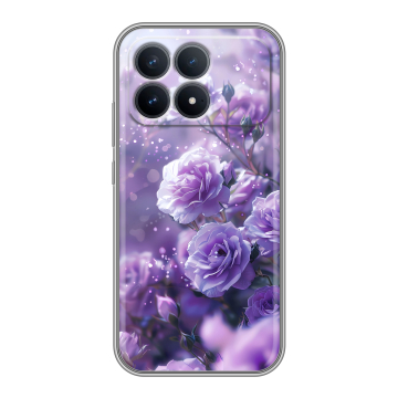 Силиконовый чехол на Poco F8 Pro с принтом Розы цветы