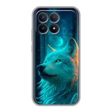 Силиконовый чехол на Poco F8 Pro с принтом бабочки саккура