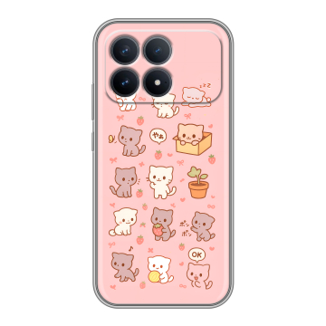 Силиконовый чехол на Poco F8 Pro с принтом Hello Kitty Хелоу Кити Силиконовый чехол на Poco F8 Pro с принтом Hello Kitty Хелоу Кити
