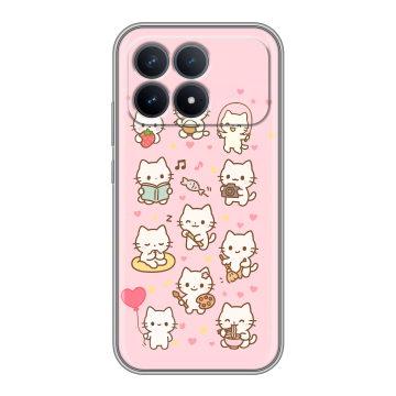 Силиконовый чехол на Poco F8 Pro с принтом Hello Kitty Хелоу Кити Силиконовый чехол на Poco F8 Pro с принтом Hello Kitty Хелоу Кити