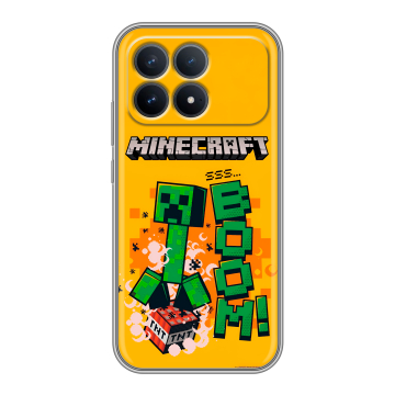 Силиконовый чехол на Poco F8 Pro с принтом Майнкрафт Minecraft Силиконовый чехол на Poco F8 Pro с принтом Майнкрафт Minecraft