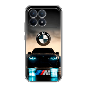 Силиконовый чехол на Poco F8 Pro с принтом БМВ BMW Силиконовый чехол на Poco F8 Pro с принтом БМВ BMW