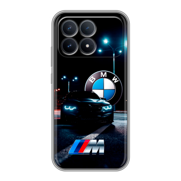 Силиконовый чехол на Poco F8 Pro с принтом БМВ BMW Силиконовый чехол на Poco F8 Pro с принтом БМВ BMW