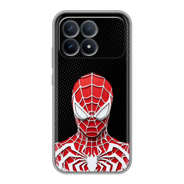 Силиконовый чехол на Poco F8 Pro с принтом человек паук spiderman Силиконовый чехол на Poco F8 Pro с принтом человек паук spiderman