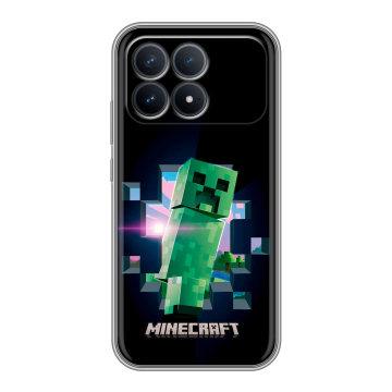 Силиконовый чехол на Poco F8 Pro с принтом Майнкрафт Minecraft Силиконовый чехол на Poco F8 Pro с принтом Майнкрафт Minecraft