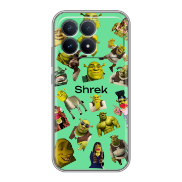 Силиконовый чехол на Poco F8 Pro с принтом Шрек Shrek Силиконовый чехол на Poco F8 Pro с принтом Шрек Shrek