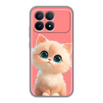 Силиконовый чехол на Poco F8 Pro с принтом Розовый котенок Силиконовый чехол на Poco F8 Pro с принтом Розовый котенок