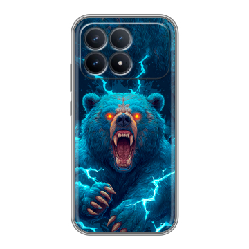 Силиконовый чехол на Poco F8 Pro с принтом Медведь Силиконовый чехол на Poco F8 Pro с принтом Медведь