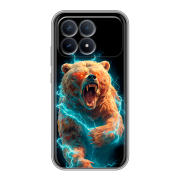 Силиконовый чехол на Poco F8 Pro с принтом Медведь Силиконовый чехол на Poco F8 Pro с принтом Медведь