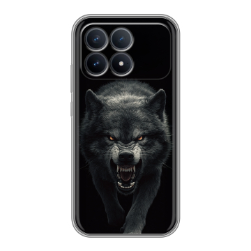 Силиконовый чехол на Poco F8 Pro с принтом Волк Силиконовый чехол на Poco F8 Pro с принтом Волк