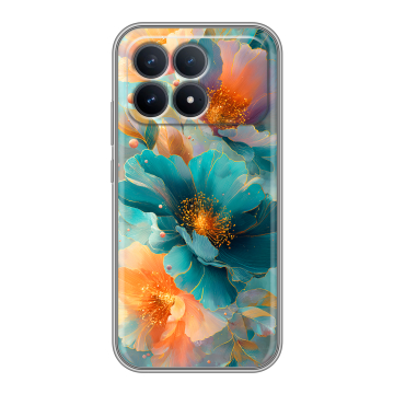 Силиконовый чехол на Poco F8 Pro с принтом Цветы Силиконовый чехол на Poco F8 Pro с принтом Цветы