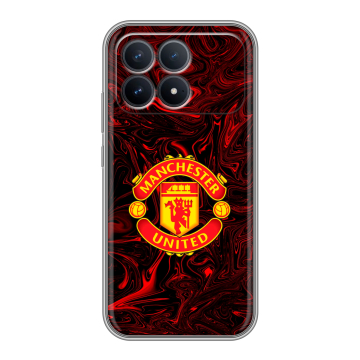 Силиконовый чехол на Poco F8 Pro с принтом Manchester United Силиконовый чехол на Poco F8 Pro с принтом Manchester United