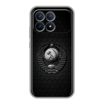Силиконовый чехол на Poco F8 Pro с принтом Герб Флаг СССР Силиконовый чехол на Poco F8 Pro с принтом Герб Флаг СССР