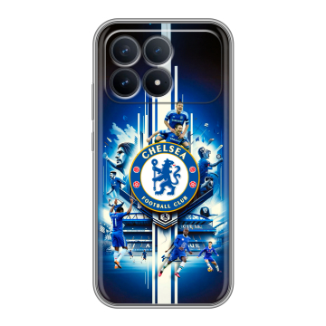 Силиконовый чехол на Poco F8 Pro с принтом Chelsea Челси Силиконовый чехол на Poco F8 Pro с принтом Chelsea Челси