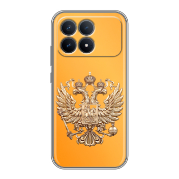 Силиконовый чехол на Poco F8 Pro с принтом Герб Флаг России Силиконовый чехол на Poco F8 Pro с принтом Герб Флаг России
