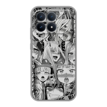 Силиконовый чехол на Poco F8 Pro с принтом Ahegao Ахегао Аниме Силиконовый чехол на Poco F8 Pro с принтом Ahegao Ахегао Аниме