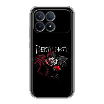 Силиконовый чехол на Poco F8 Pro с принтом Death note Тетрадь смерти Силиконовый чехол на Poco F8 Pro с принтом Death note Тетрадь смерти