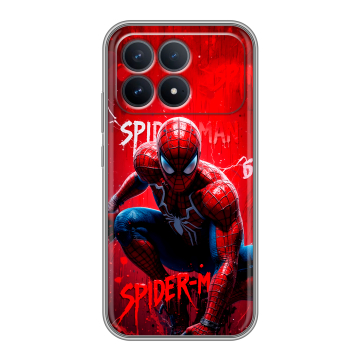 Силиконовый чехол на Poco F8 Pro с принтом Spiderman Человек паук Силиконовый чехол на Poco F8 Pro с принтом Spiderman Человек паук