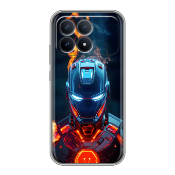 Силиконовый чехол на Poco F8 Pro с принтом IronMan Железный человек Силиконовый чехол на Poco F8 Pro с принтом IronMan Железный человек