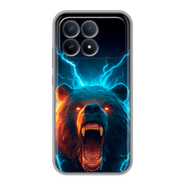 Силиконовый чехол на Poco F8 Pro с принтом Медведь Силиконовый чехол на Poco F8 Pro с принтом Медведь