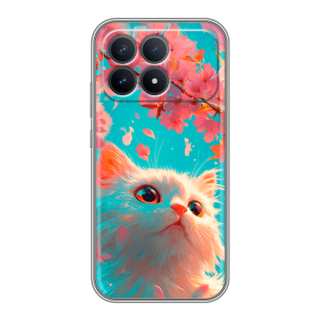 Силиконовый чехол на Poco F8 Pro с принтом Красивый кот Силиконовый чехол на Poco F8 Pro с принтом Красивый кот