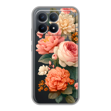 Силиконовый чехол на Poco F8 Pro с принтом цветы Силиконовый чехол на Poco F8 Pro с принтом цветы