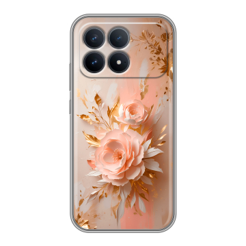 Силиконовый чехол на Poco F8 Pro с принтом женский