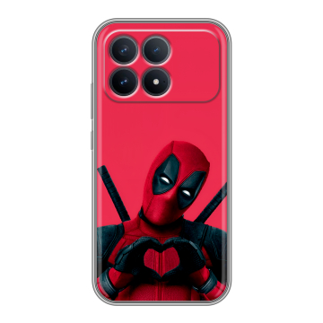Силиконовый чехол на Poco F8 Pro с принтом Дедпул Deadpool