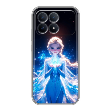 Силиконовый чехол на Poco F8 Pro с принтом Холодное сердце Frozen