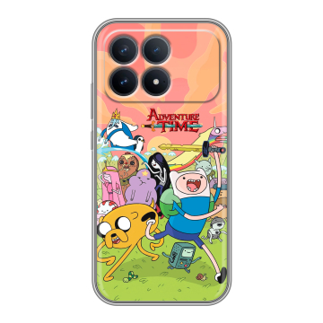 Силиконовый чехол на Poco F8 Pro с принтом Adventure time Время приключений