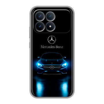 Силиконовый чехол на Poco F8 Pro с принтом Mercedes Мерседес