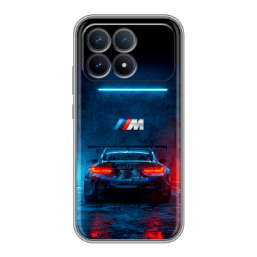 Силиконовый чехол на Poco F8 Pro с принтом BMW БМВ
