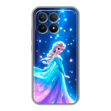 Силиконовый чехол на Poco F8 Pro с принтом Холодное сердце Frozen