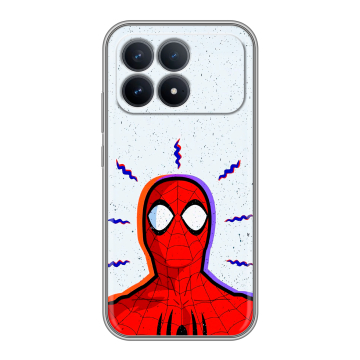 Силиконовый чехол на Poco F8 Pro с принтом Spiderman Человек паук
