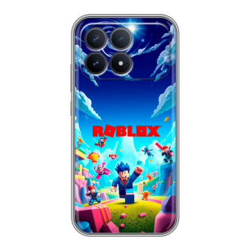Силиконовый чехол на Poco F8 Pro с принтом Roblox Роблокс